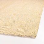 Modern Herringbone Chevron Collection Handcrafted Wool Area Rug - Durable, Zigzag Pattern, for High Traffic, Contemporary Design for Living Room, Bedroom, Dining Room Decor (Butter Yellow, 5' x 8')
