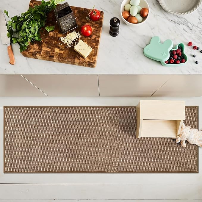 Artoid Mode Washable Kitchen Rugs and Mats Doormat Non Skid, Absorbent Rugs for Kitchen Floor Door Mat Kitchen Mats Front of Sink Hallway 17x47 Inch