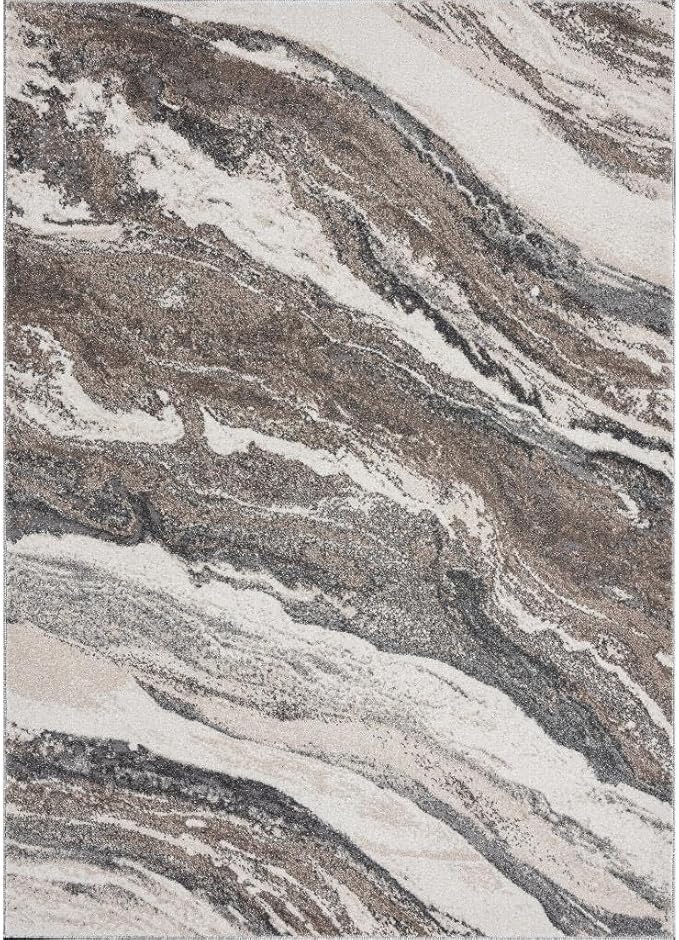 LUXE WEAVERS Lagos Collection 7983 Grey 2x7 Art Deco Area Rug
