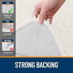 OLANLY Bathroom Rugs 47x17, Extra Soft Absorbent Chenille Bath Rugs, Rubber Backing Quick Dry, Machine Washable Bath Mats for Bathroom Floor, Tub and Shower, Home Decor Accessories, Ivory
