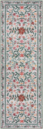 Lahome Christmas Runner Rugs 2x6 Kitchen Decor, Entry Way Rugs with Botanical Holly Berries, Non-Slip Thin Mat for Hallway Front Door Cottagecore Indoor Decor