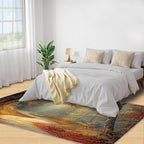 3x5 Autumn Forest Dorm Rug - Natural Landscape Small Rugs for Bedroom, Forest Path Area Rug Washable Non Slip for Bedroom Kitchen Living Room Entryway