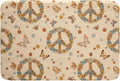 Erosebridal Groovy 70s Theme Bathroom Rugs Retro Peace Sign Mats Boho Butterfly Ultra Soft Bathtub Rugs 20x32 Hippie Honey Bee Room Decor Vintage Flower Floral Bath Mat for Kids