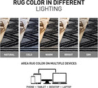 Rugshop Geometric Shag Area Rug Anthracite Dark Gray and White 5' x 7' Great for Bedrooms, Living Rooms, or Under Coffee Tables
