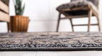 Unique Loom Taftan Collection Border Geometric Tribal Inspired Design Area Rug (9' 10 x 13' 0 Rectangular, Gray/ Black)