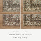 Loloi Amber Lewis Billie Collection, Clay & Sage 2'-6" x 9'-6" Area Rug – Antique & Distressed Accent Rugs for Living Room, Bedroom, Entryway & Hallway, No Shed High Traffic Area Home Decor Rug