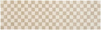 Revival Rugs Gambit 2'7"x9' Checkered Rug Machine Washable Runner Rug for Hallway Entryway - 100% Recycled Oeko-TEX Certified, Medium Pile, Camel, Beige
