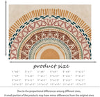 Colorful Geometric Sun Rug, Sun Pattern Rug, Geometric Area Rugs, Colorful Abstract Rugs, Washable Boho Carpet for Living Room, Bedroom, Dining Room, Office (8' x 11'(Rectangular))