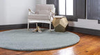 Unique Loom Solo Collection Area Rug - Calabasas (6' 1" Round, Light Blue)
