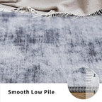 Toneed 2x6 Runner Rug Modern Abstract Hallway Rug Washable Non Slip Rubber Rugs for Kitchen Stairs Entryway Bedroom Living Room Printed Low Pile Foldable Accent Rugs Grey