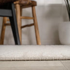 JONATHAN Y Hallie High-Low Curve Ivory/Cream 6x6 Square Indoor/Outdoor Area Rug, Minimalist, Pet Friendly, Non-Shedding, Stain Resistant, Hose-Washable for Backyard, Patio, Porch (SCN100B-6SQ)