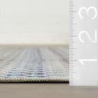 Dash & Albert Poppy Multi Machine Washable Rug, 6 X 9 Feet, Multicolored Geometric Pattern