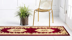 Unique Loom Versailles Collection Traditional Classic Floral Motif Area Rug (2' 2 x 6' 0 Runner, Burgundy/ Ivory)