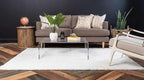 Unique Loom Solo Collection Area Rug - Calabasas (3' 3" x 5' 3" Rectangle, Snow White)
