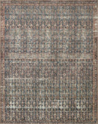 Loloi Amber Lewis Billie Collection, Ocean & Brick 6'-0" x 9'-0" Area Rug – Antique & Distressed Accent Rugs for Living Room, Bedroom, Entryway & Hallway, No Shed High Traffic Area Home Decor Rug