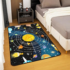 Outer Space Large Area Rug 5x7 Universe Solar System Living Room Rug | Cosmic Planet Rugs for Bedroom, Educational Learning Galaxy Carpet Indoor Floor Mat