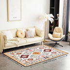 Bohemian Large Area Rug 5x7 Boho Decor Western Living Room Rug | Southwestern Native Aztec Rugs for Bedroom, Ethnic Tribal Geometric Carpet Indoor Floor Mat