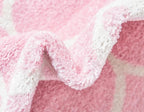 Rugs.com Lattice Frieze Collection Rug – 5' Square Light Pink Medium Rug Perfect for Living Rooms, Kitchens, Entryways