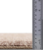 Rugs.com Angelica Collection Rug – 6 Ft Runner Light Brown Medium-Pile Rug Perfect for Hallways, Entryways