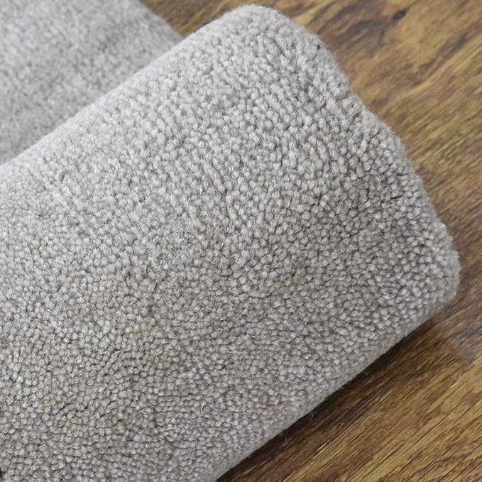 Hand Knotted Loom Wool ECO-Friendly Area Rugs - 10'x10', Octagon, Blue Color, Solid Plain Design, High Pile Thick Handmade Anti Skid Area Rugs for Living Room, Bed Room (L00111)