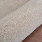 Hand Knotted Loom Wool ECO-Friendly Area Rugs - 3'x5', Rectangle, Beige Color, Solid Plain Design, High Pile Handmade Anti Skid Area Rugs for Living Room, Bed Room (L00111)