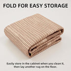 ILANGO Jute Area Rugs for Living Room, Woven Washable Rugs 3'x5' Indoor, Natural Farmhouse Rugs for High Traffice Areas, Non Slip Carpet with Rubber Backing for Bedroom Kitchen Porch