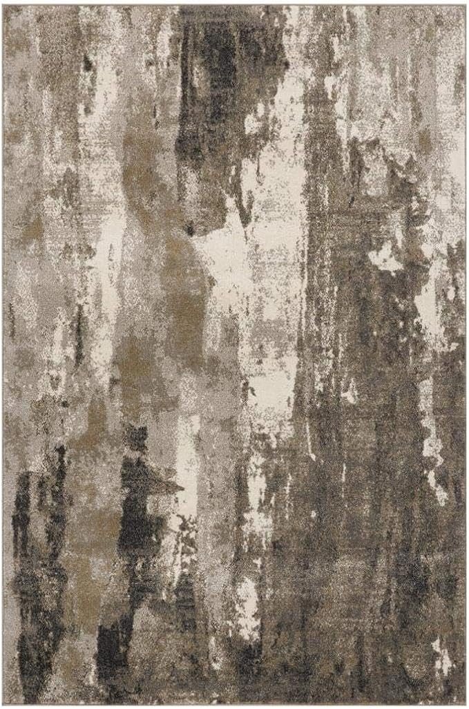 LUXE WEAVERS Lagos Collection Beige 5x7 Abstract Area Rug