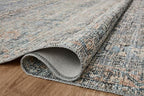 Loloi Amber Lewis Billie Collection, Denim & Blush 2'-3" x 3'-9" Area Rug – Antique & Distressed Accent Rugs for Living Room, Bedroom, Entryway & Hallway, No Shed High Traffic Area Home Decor Rug