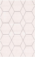 Unique Loom Trellis Frieze Collection Area Rug - Geometric (3' 3" x 5' 3", Ivory/ Gray)