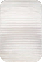 Beverly Rug Modern Geometric Area Rug 8x10 Low-High Pile Durable Soft Abstract Striped Indoor Rugs for Living Dining Room Office Stain Resistant Non Shedding Casual Indoor Carpet Beige White 8 x 10