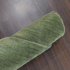 Hand Knotted Loom Wool ECO-Friendly Area Rugs - 8'x8', Octagon, Green Color, Solid Plain Design, High Pile Thick Handmade Anti Skid Area Rugs for Living Room, Bed Room (L00111)