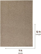 LBRO2M Easy Jute Solid Area Rug 9X12 Washable Rugs for Living Room Bedroom Natural Jute Look Indoor Outdoor Rug Durable, Solid Non Shedding Eco Friendly (9X12 Natural)