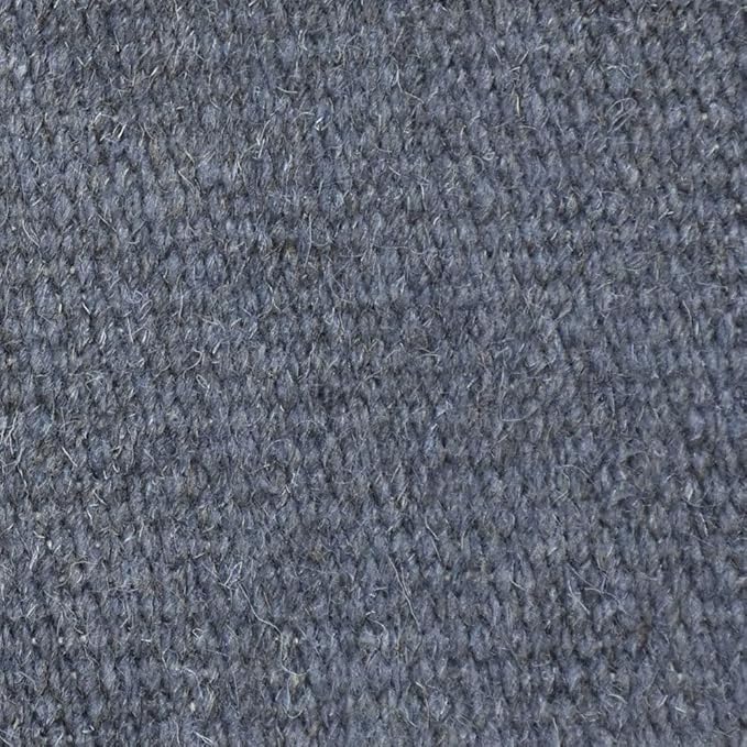 Rugsotic Carpets Hand Woven Flat Weave Kilim Wool ECO-Friendly Area Rugs - 5'x8', Rectangle Shape, Light Charcoal Color, Solid Plain Design, Low Pile Handmade Rugs for Living Room (D00111)