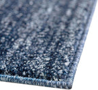 Rugs.com Angelica Collection Rug – 10 Ft Runner Navy Blue Medium Rug Perfect for Hallways, Entryways