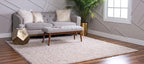 Unique Loom Davos Shag Collection Area Rug - Solid (3' 3" Square, Linen)