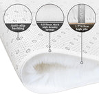 duduta White Fluffy Round Rug 4x4 ft, Shag Fuzzy Plush Circle Rug for Nursery Bedroom Classroom Dorm Home Decor
