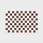 EVERGRACE Checkered Plaid Area Rug 4x6, Soft Fuzzy Faux Wool Rugs Washable Anti Slip Rugs Large Rug Carpet for Entryway Bedroom Living Room Hallway Kitchen Dining Room and Laundry Room, Dark Brown