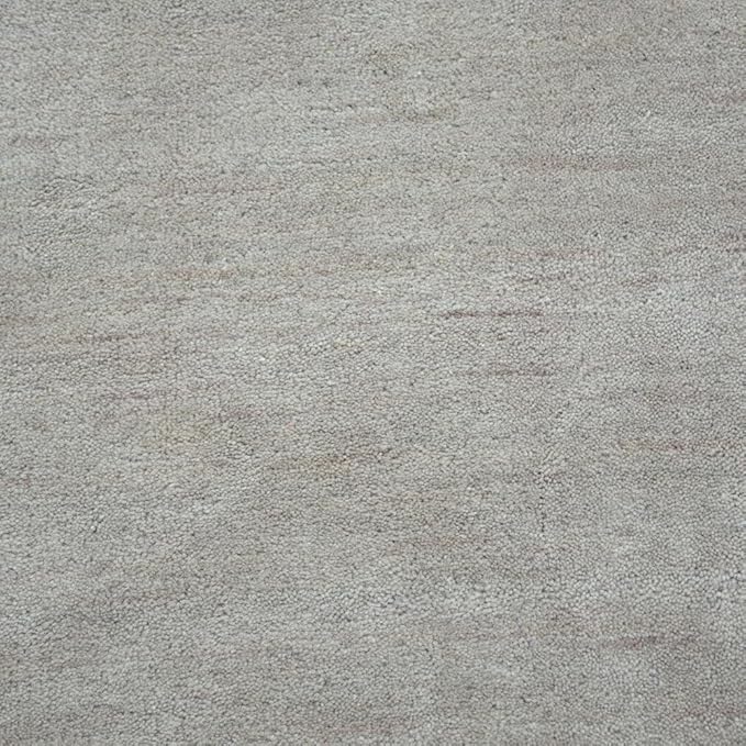 Hand Knotted Loom Wool ECO-Friendly Area Rugs - 8'x8', Round, Beige Color, Solid Plain Design, High Pile Thick Handmade Anti Skid Area Rugs for Living Room, Bed Room (L00111)
