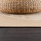 CAMILSON Outdoor Rug 8x10 Modern Area Rugs for Indoor and Outdoor Patios and Porches - Waterproof, Washable, Non-Shedding, Easy-to-Clean Outside Carpet (8 x 10, Medallion - Beige/White)