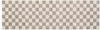 Revival Rugs Gambit 3'x9’ Checkered Rug Machine Washable Runner Rug for Hallway Entryway - 100% Recycled Oeko-TEX Certified, Medium Pile, Gray, Beige