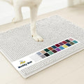 Muddy Mat® AS-SEEN-ON-TV Highly Absorbent Microfiber Door Mat and Pet Rug, Non Slip Thick Washable Area and Bath Mat Soft Chenille for Kitchen Bathroom Bedroom Indoor and Outdoor - White 24" x 120"