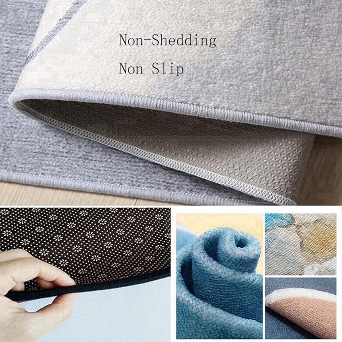 Vintage Boho Area Rugs Multicolor Ethnic Style Geometric Splicing Carpets Bedroom Living Room Kitchen Floor Mats Indoor Outdoor Non-Shedding Runner Rug Home Décor Carpet 5' X 6'