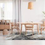 LUXE WEAVERS Marble Swirl Abstract Area Rug, Smoke 4x5