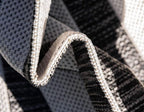 Unique Loom Outdoor Striped Collection Area Rug - Striped (5' 1" x 8' Rectangle, Charcoal/Ivory)