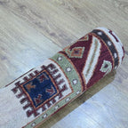 Hand Knotted Wool & Silk ECO-Friendly Oriental Area Rugs - 3'x5', Rectangle Shape, Cream Burgundy Color, Classic Oriental Traditional, Medium Pile Handmade Area Rugs (AF0102)