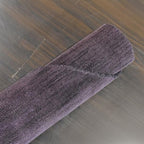 Hand Knotted Loom Wool ECO-Friendly Area Rugs - 6'x6', Octagon, Purple Color, Solid Plain Design, High Pile Thick Handmade Anti Skid Area Rugs for Living Room, Bed Room (L00111)