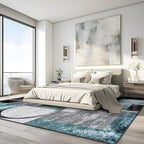 Rugshop Contemporary Circle Design Area Rug, Non-Shedding Carpet for Large Living Room, Dining Room, or Open Space, Gray, 10' x 14'