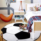 Soft Boys Soccer Rug, Round Rugs for Bedroom, Bedside Area Carpet for Kids, Soccers Lovers Home Decor Indoor Circle Carpets for Living Room, Nursery, Dorms Machine Washable,47 Inch