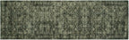 Morebes Washable Dark Green Runner Rug 2x8, Vintage Boho Runners for Hallways Non Slip, Soft Floral Indoor Floor Throw Carpet for Kitchen Laundry Room Bedroom Bathroom Living Entryway