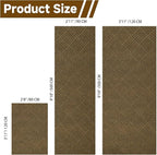 jxgzyy Door Mat, 3'11" x 2'8" Non Slip Carpet Runner, Dirt Trapper Indoor/Outdoor Floor Mats for Patio, Front Door, Garage, Front Back Door, Entryway, Waterproof, Brown